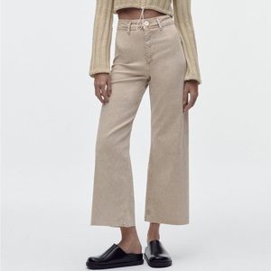 Zara The High Rise Marine Straight Jeans